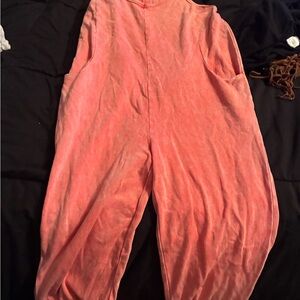 Coral Sleeveless Jumpsuit